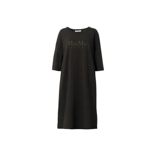 MaxMara Короткий рукав Платье Женское Черное