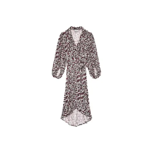 GANNI Многоцветные Женские Длинные Платья с Рукавами