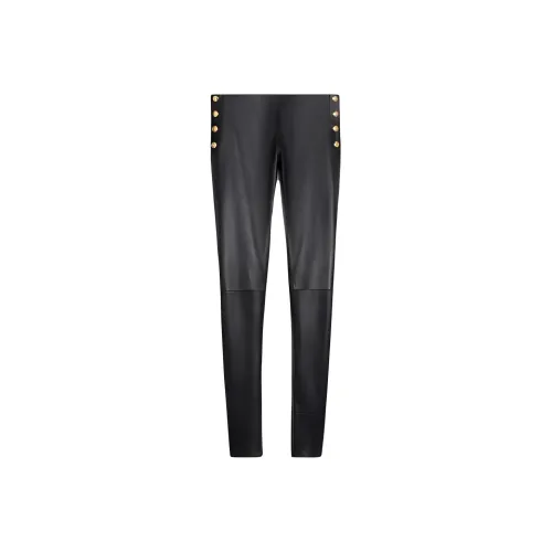 CELINE Черные Женские Кожаные Брюки