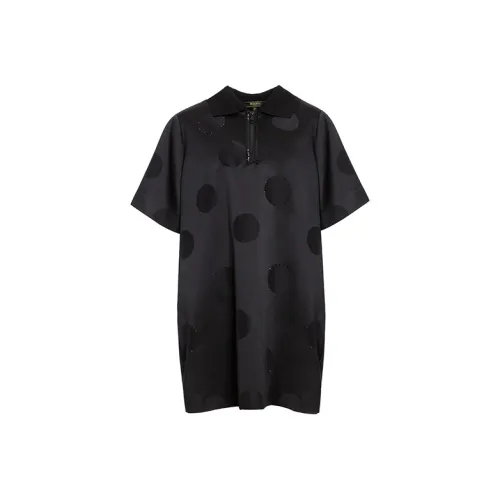 BESIONIA SS23 Короткий рукав Платье Женское Черное