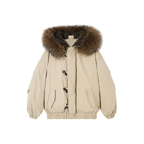 PAZZO Премиум Шкура енотовидной собаки Ожерелье-чокер Утолщенный Теплоизоляционный Пуховая куртка Женские