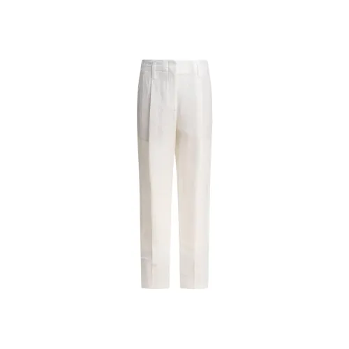 Brunello Cucinelli Белые Женские Повседневные Брюки