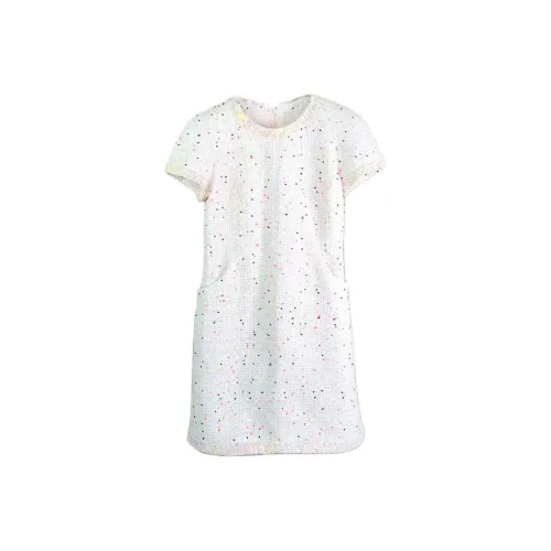 CHANEL Короткий рукав Платье Женское Белое