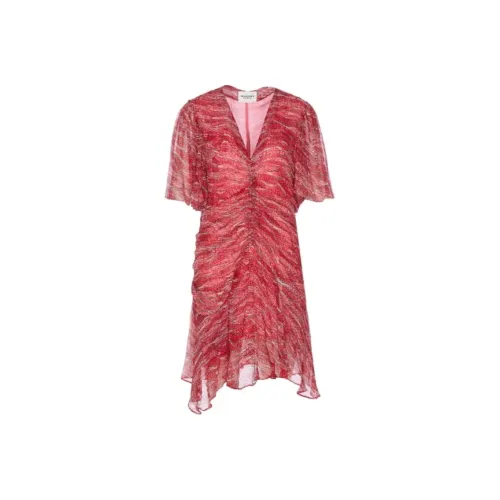 ISABEL MARANT ETOILE Red Женские Короткие Платья с Рукавами