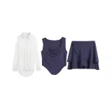 Set (Кардиган + Blue Tank Top + Blue Skirt + Blue Pants)  
Комплект (Кардиган + Синяя Майка + Синяя Юбка + Синяя Брюки)