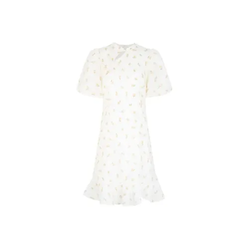 Anmani Короткий рукав Платье Женское Светло-желтое