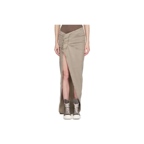 Rick Owens DRKSHDW SS24 Denim Long Skirt Women's Pearl