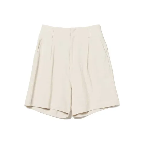 Beams Слоновая кость Женские Повседневные шорты