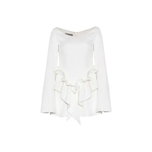 CHICCO MAO Белое Женское Длинное Платье с Рукавами