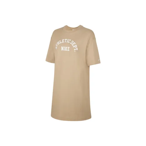 Nike Короткий рукав Платье Женское Желтое