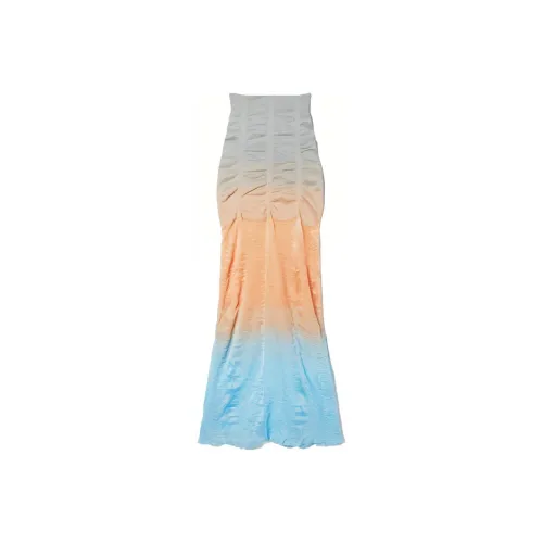 Tory Burch Апельсиновые Женские Вязаные Длинные Юбки