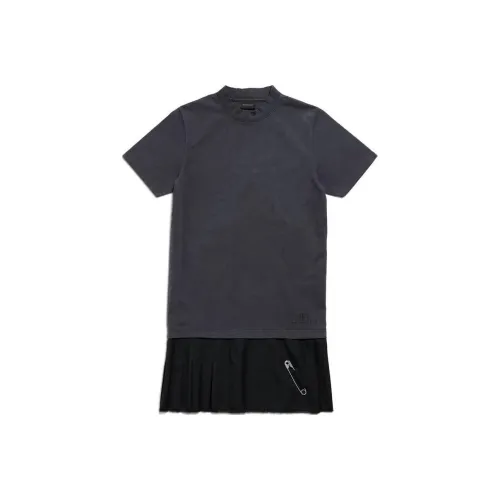 Balenciaga Короткий рукав Платье стандартный крой женское черное