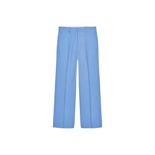 ZARA ZW Series Небесно-голубые Женские Повседневные Брюки