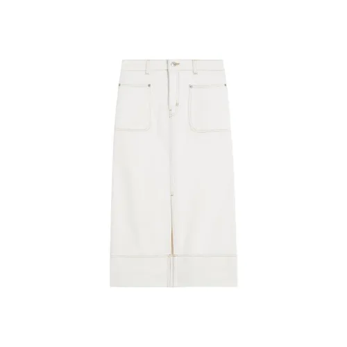 Ted Baker Сливочный Женские Джинсовые Длинные Юбки