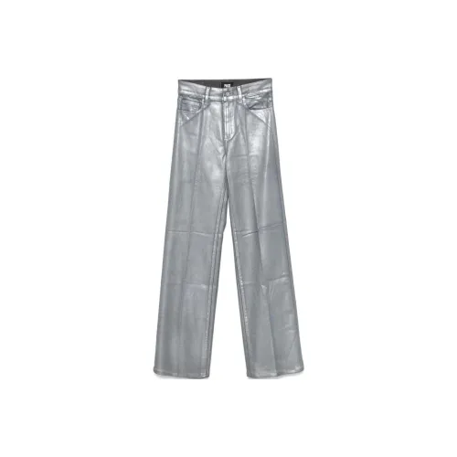 PAIGE Серебряные Женские Джинсы