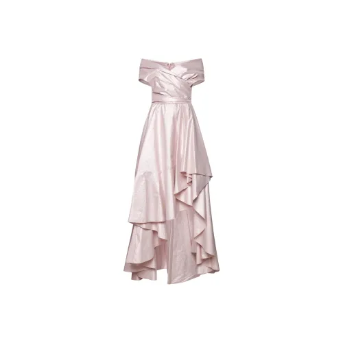 Talbot Runhof Короткий рукав Платье Женское Розовое