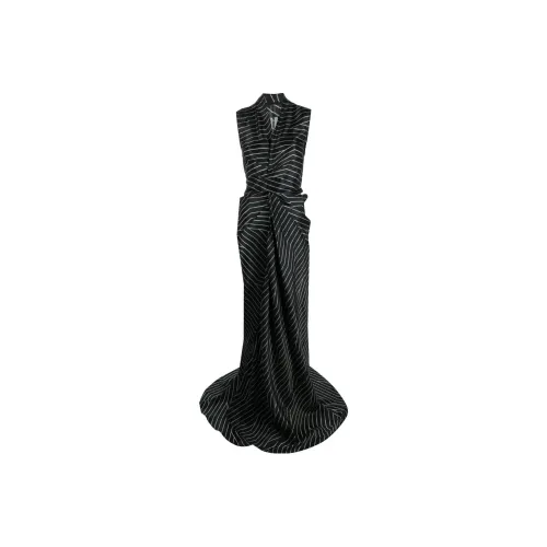 RICK OWENS Black Женские Короткие Платья с Рукавами