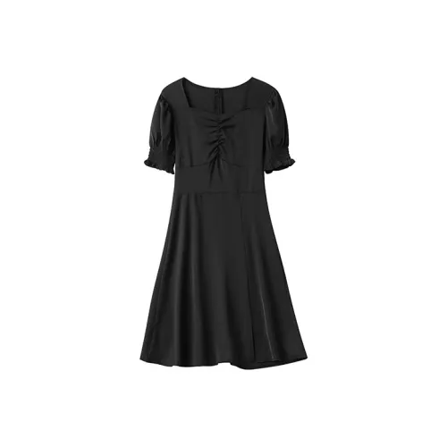 MOPB Black Женские Короткие Платья с Рукавами