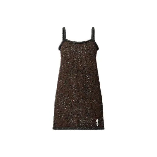 LOUIS VUITTON SS22 Без рукавов Платье Женское Коричневое