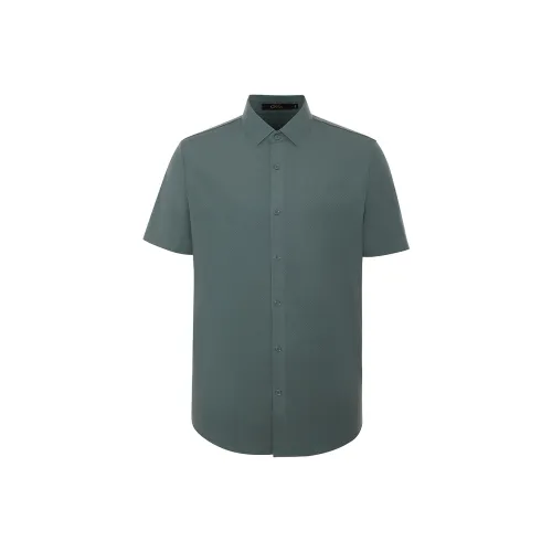 Satchi Серый Зеленый Мужские Рубашки