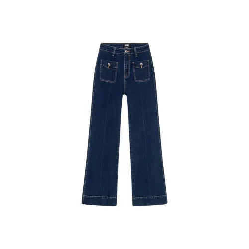 DKNY Джинсы Женские Средний Джинсовый Синий