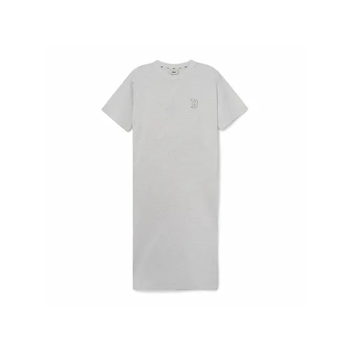 Mlb Base Logo New York Yankees SS23 Короткий рукав Платье Женское Светло-серый