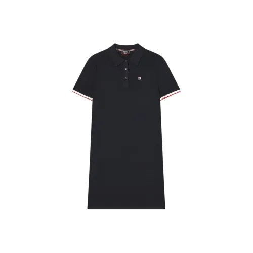 FILA Морской синий Женские Платья с Коротким Рукавом