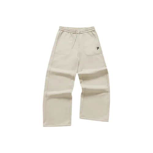 FILA FUSION Вязаные тренировочные брюки женские цвет сыр