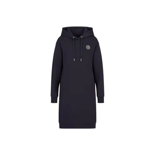 ARMANI EXCHANGE X SmileyWorld ARMANI EXCHANGE X SmileyWorld FW22 Длинное Платье с рукавами Женское Морской синий