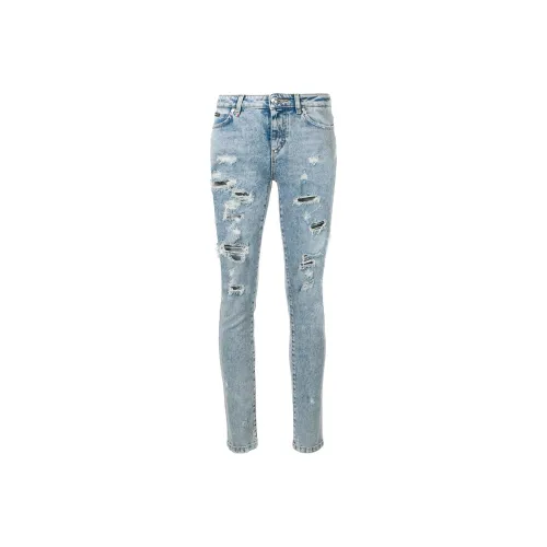 PHILIPP PLEIN Светло-серые Женские Джинсы