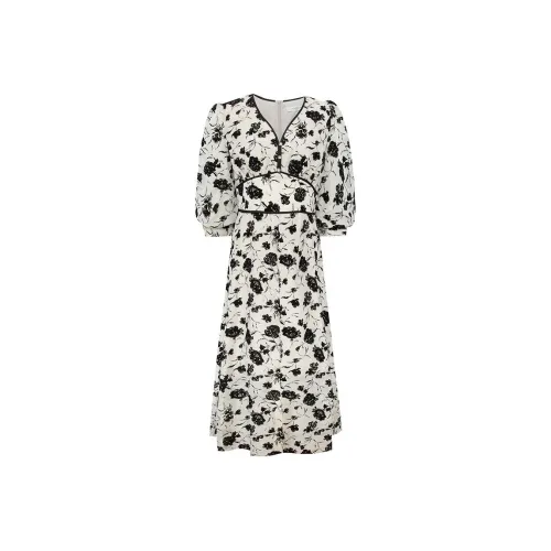 Anmani Длинное платье с длинными рукавами женское экрю