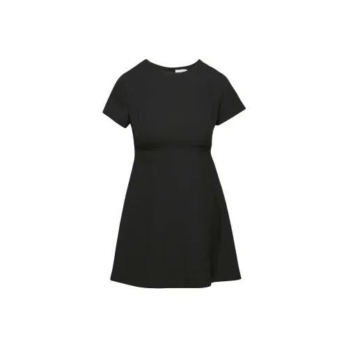 ARITZIA Sunday Best Kudrow Платье Короткое с короткими рукавами Женское Черное Черное