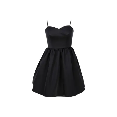 PAROSH Черные Женские Платья без рукавов