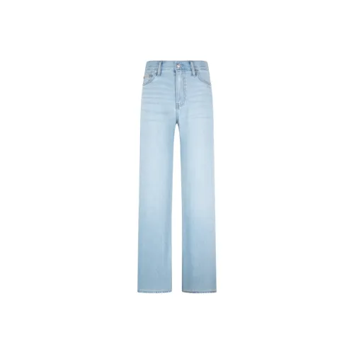 CALVIN KLEIN Широкие брюки Женские Светло-синие