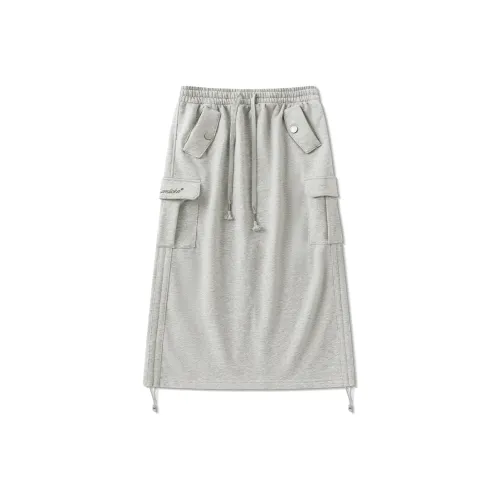 LAMLICKA KNIT Длинная Юбка Женская Светло-Серый