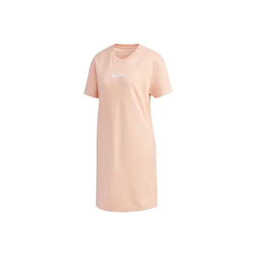 ADIDAS NEO Короткий рукав Платье Женское Розовое