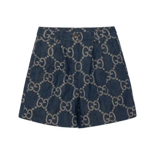 GUCCI Повседневные шорты Женские Blue