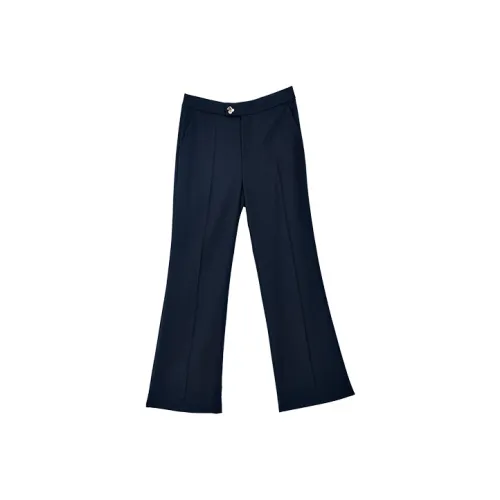 Женские костюмные брюки темно-синего цвета