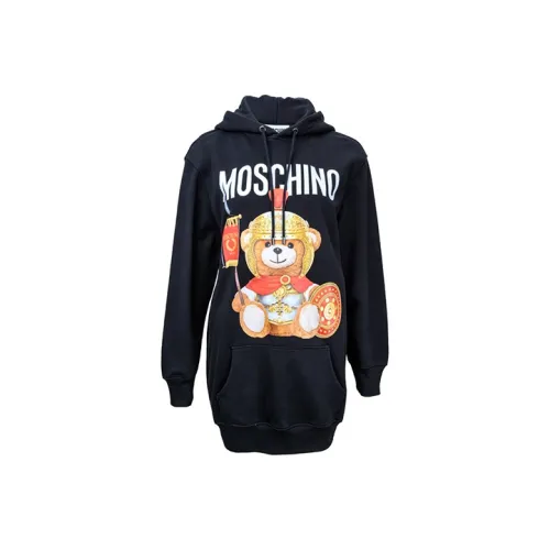 MOSCHINO Черное Женское Длинное Платье с Рукавами