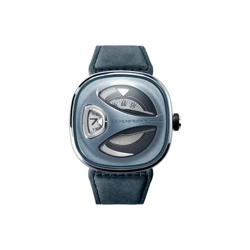 SEVENFRIDAY Автоматический Механический Часы для мужчин, 44,5мм*44мм, Синий