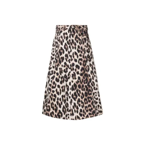 GANNI Черные Женские Джинсовые Длинные Юбки