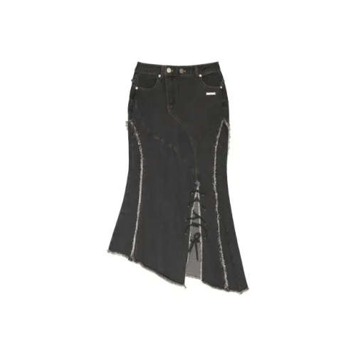 MAMC Женские джинсовые длинные юбки