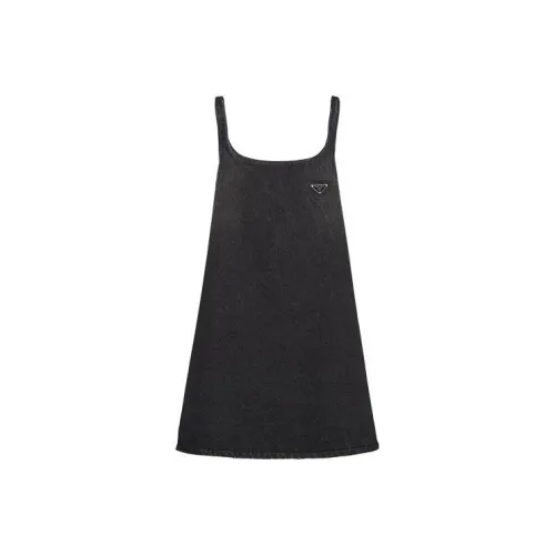 PRADA Denim Series Черные Женские Слиплатья