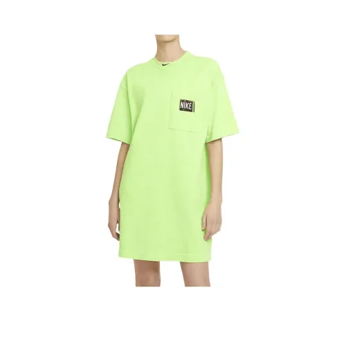 nike Короткий рукав Платье Женское Зеленое