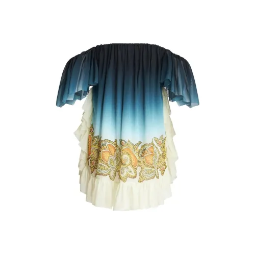 ETRO Многоцветные Женские Короткие Платья с Рукавами