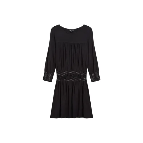 Agnes B. Длинное платье с длинными рукавами женское черное