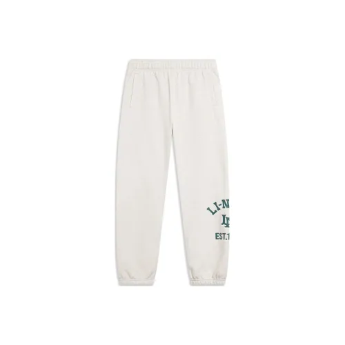 LINING Sports Life Collection Приглушенный серый с текстурой вереска Женские Вязаные Тренировочные брюки