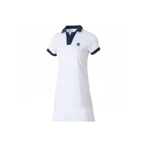 Skechers Короткий рукав Платье Женское Ярко-белый