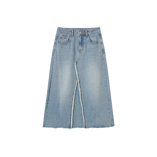 DIALOGUE Джинсовый синий Женские Джинсовые длинные юбки