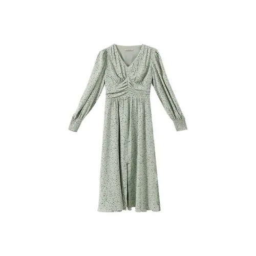 YUMOMO STAR Женские Длинные Платья с Рукавами